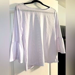 White blouse with winged sleeves. NEVER WORN
